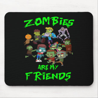 Mousepad Zombies São Meus Amigos Halloween