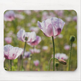 Mousepad Zomers veld met  lila bloemen in bloei.