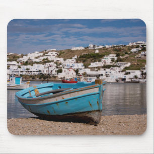 Mousepad Zona portuária com navios de pesca gregos