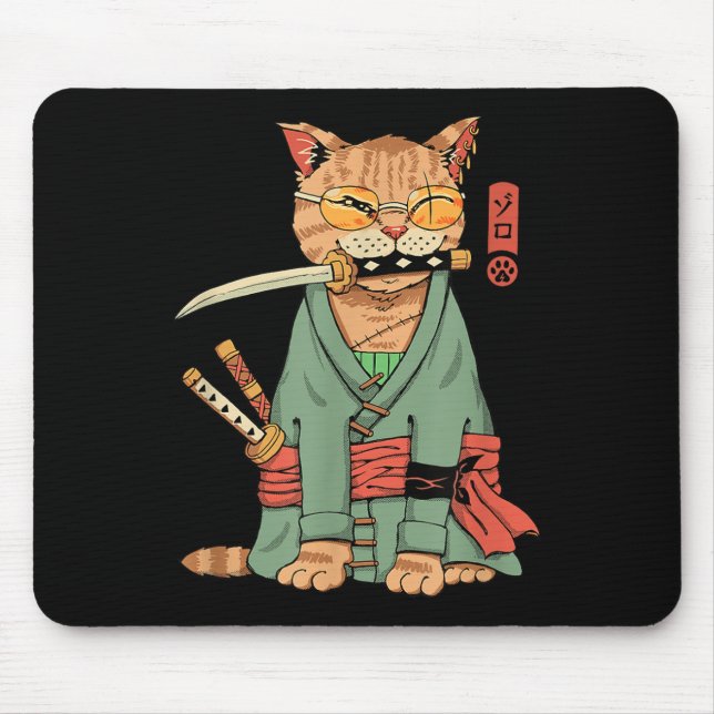 Mousepad Zoro Cat Warrior (Frente)