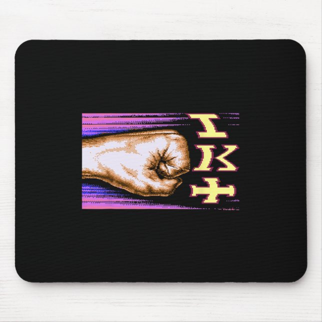 Mousepad Zx Spectrum C64 Karate 8-bit Retro  (Frente)