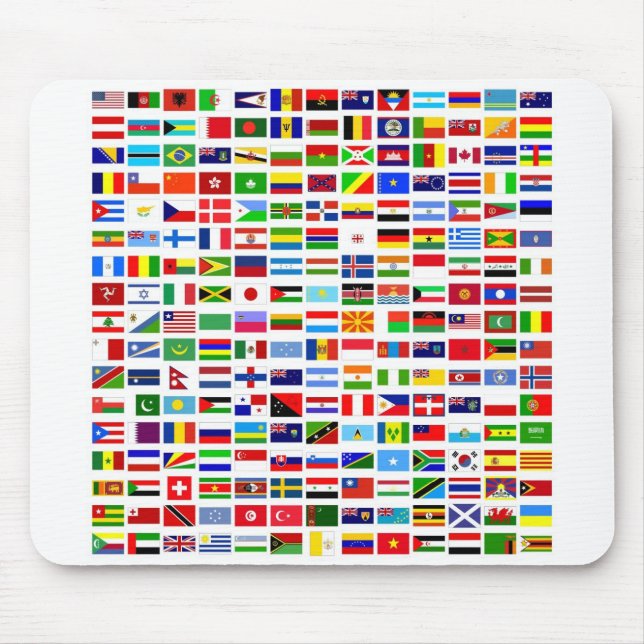 Mousepads Bandeiras do Mundo (Frente)