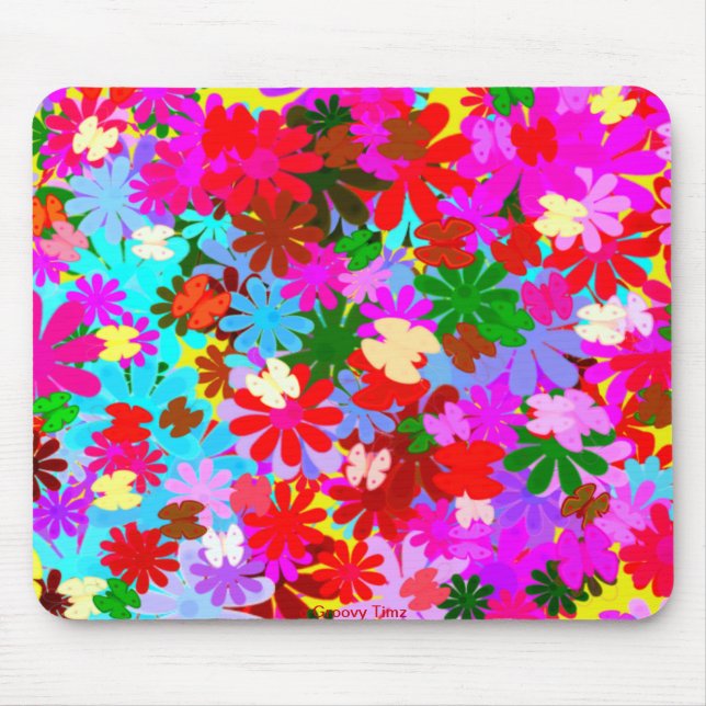 MOUSEPADS DE ALIMENTAÇÃO DE FLORES - PRESENTES DE  (Frente)