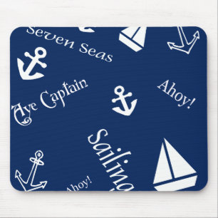 Mousepads do tema de navegação náutica