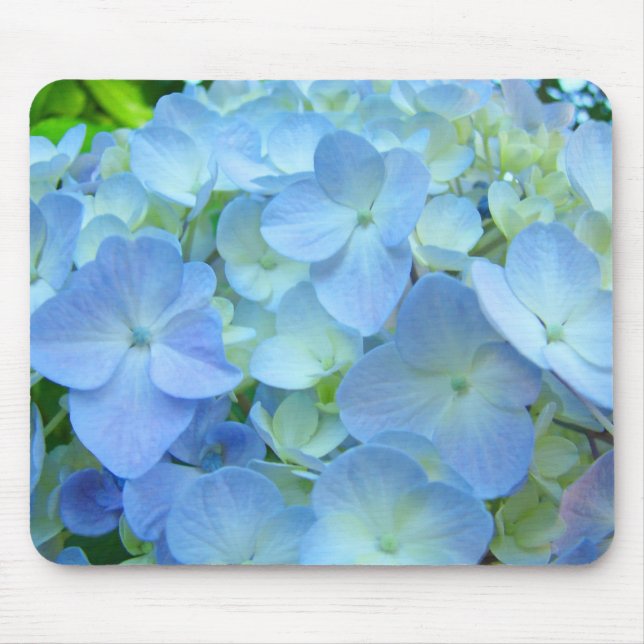 Mousepads Florais Hortênsias Pastel Azul (Frente)