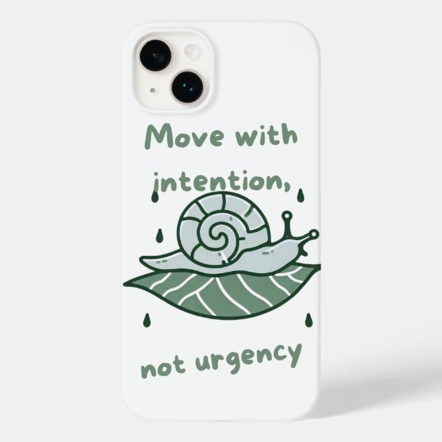 Move with Intention – Snail Quote Art (Verso)