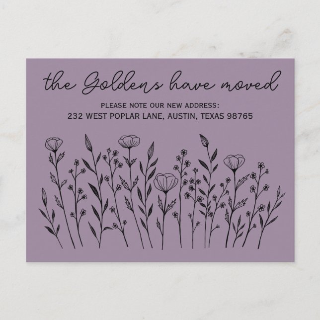 MOVENDO ANÚNCIOS Flores Selvagens Personalizadas S (Frente)