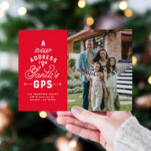 Movendo cartão de Natal de anúncio com 4 fotos