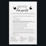 Movie Love cita o folheto do jogo de chá<br><div class="desc">Aproveite seu chá de panela com esses jogos simples e bonitos. Veja nossa coleção para mais jogos de chá de panela no mesmo estilo. Observe que esses jogos não são editáveis.</div>