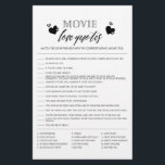 Movie Love cita o folheto do jogo de chá<br><div class="desc">Aproveite seu chá de panela com esses jogos simples e bonitos. Veja nossa coleção para mais jogos de chá de panela no mesmo estilo. Observe que esses jogos não são editáveis.</div>