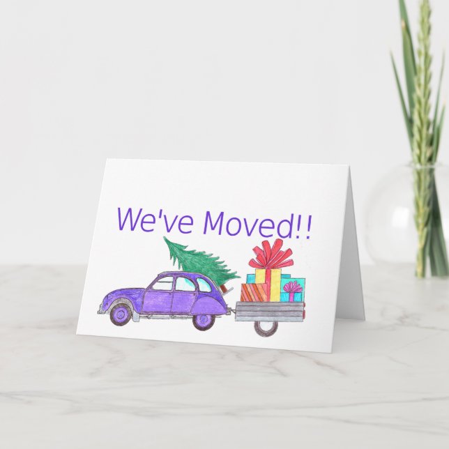 Movimentamos Carro e Cartão de Natal de Árvore (Frente)