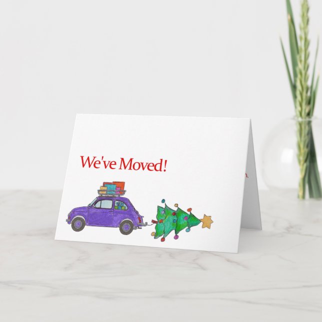 Movimentamos Carro e Cartão de Natal de Árvore (Frente)