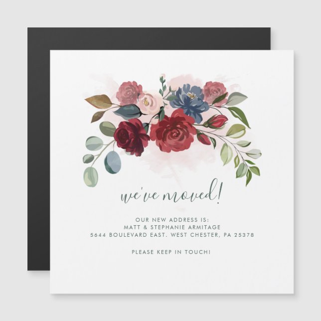 Movimentamos Flores Azuis Florais para Movimento (Frente/Verso)