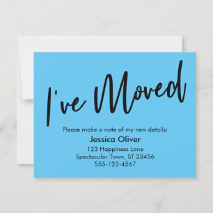 "Movimentei" moderno Cartão Azul Sky