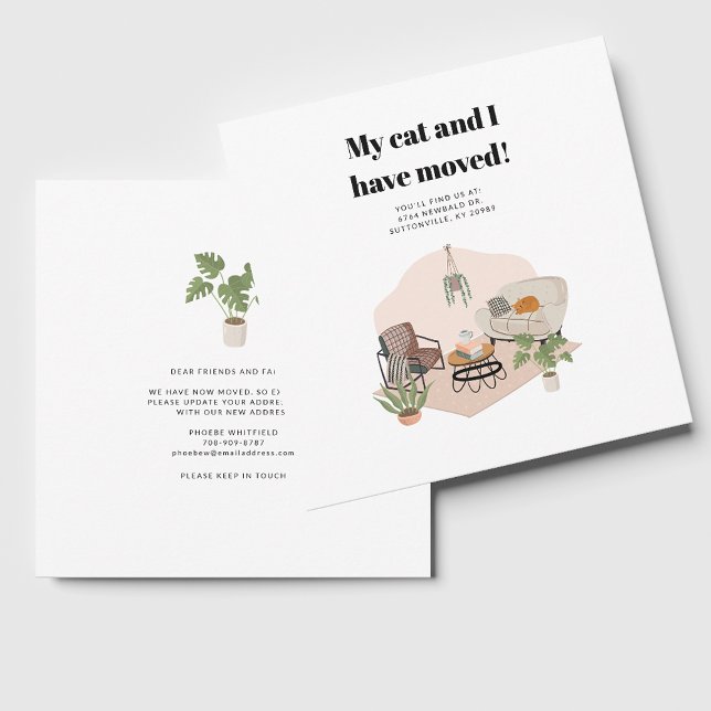 Movimentei o novo anúncio de mudança de endereço B (I've Moved New Address Boho Moving Announcement)