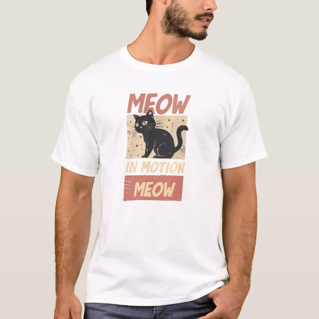 Movimento do Meow - Design de Camisa de Gato Artís (Frente)