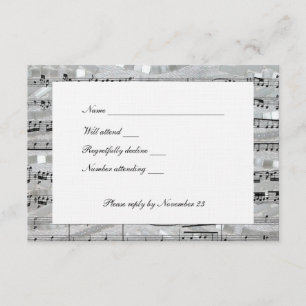 Mozart e Pearls rsvp com envelopes