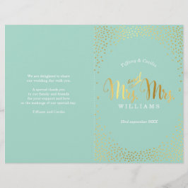 MRS. & MRS. WEDDING PROGRAM MONTANTE DE MORTE