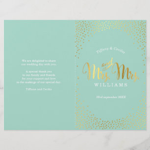 MRS. & MRS. WEDDING PROGRAM MONTANTE DE MORTE
