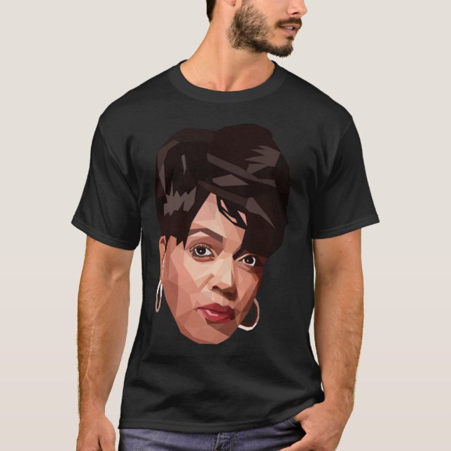 Ms Anita Baker low poly 2d art Classic T-Shirt (Frente)