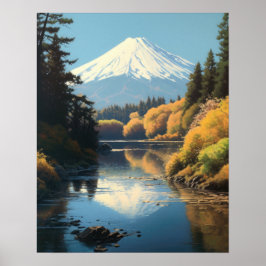 Mt. Fuji Impressão de Arte Japonês