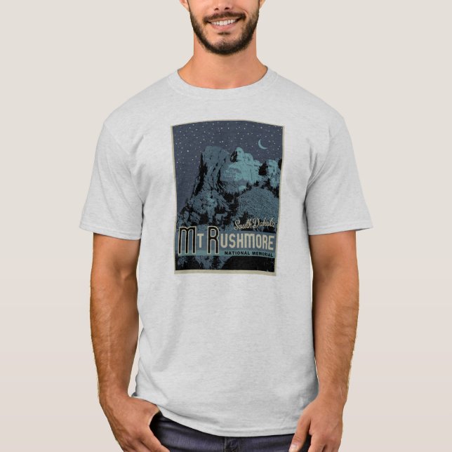 Mt Rushmore na camiseta da noite (Frente)