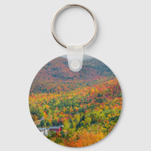 Mt. Washington Valley, no outono Button Chaveiro