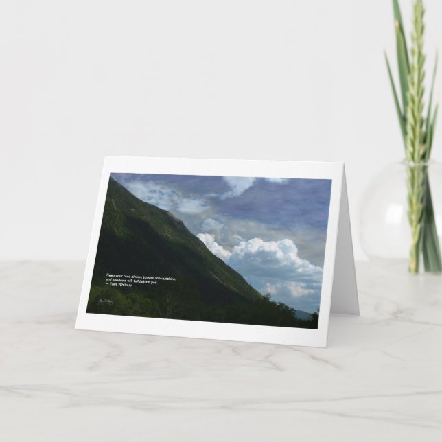 Mt Webster: cartão das citações do whitman (Frente)