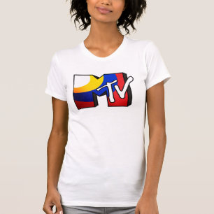 MTV White para Camiseta Feminina