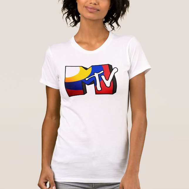 MTV White para camiseta feminina (Frente)
