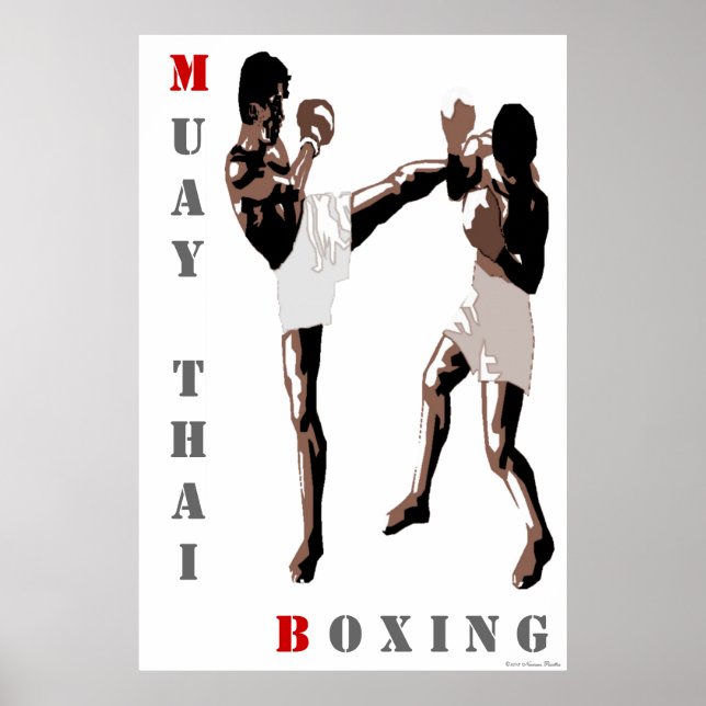 Muay Thai Boxing Poster (Frente)