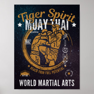 Muay Thai Poster - Espírito do Tigre