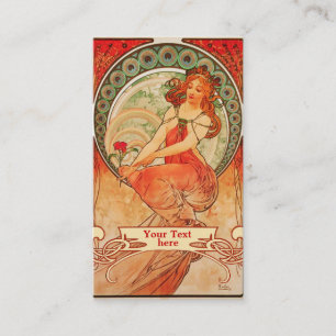 Mucha Art Nouveau - Cartões de visitas de Art Dec