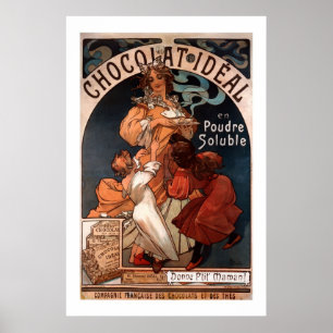 Mucha Art Nouveau Chocolate Poster