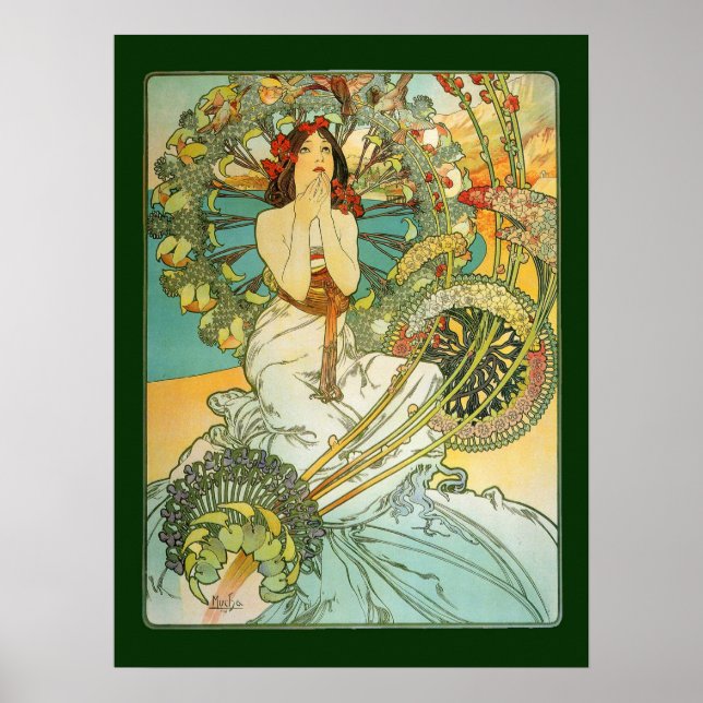Mucha Art Nouveau Monte Carlo Poster (Frente)