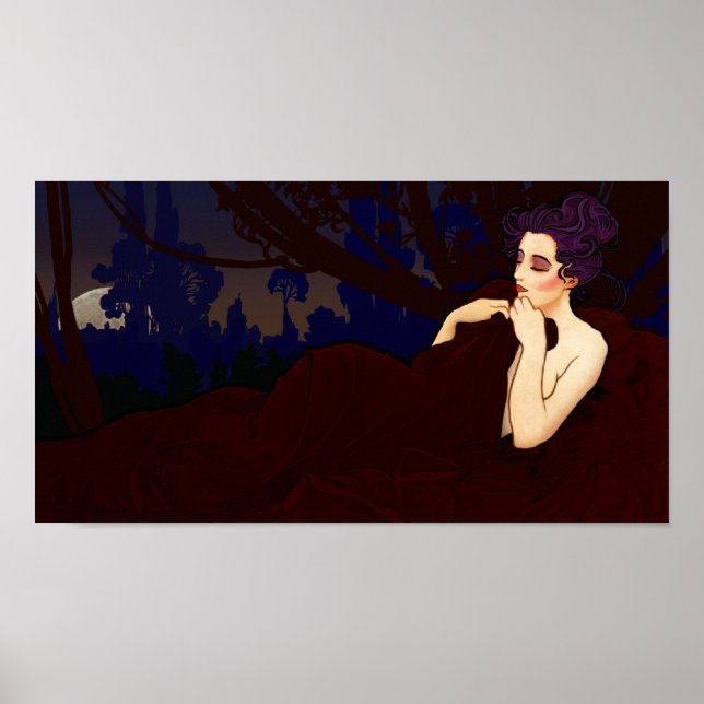 Mucha Moon-Rise Impressão (Frente)