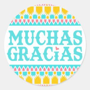 Muchas Gracias - obrigado da festa você etiqueta