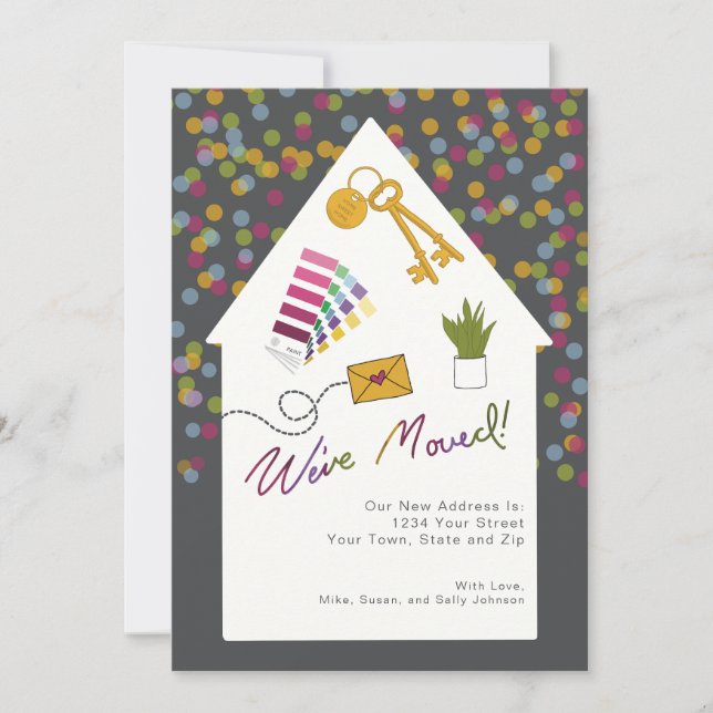 Mudamos Colorida De Cartão De Endereço (Frente)