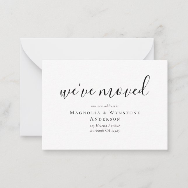 Mudamos de Cartão de Inserção de Endereço (Frente)