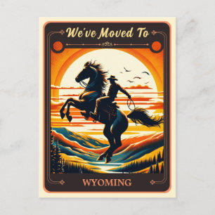 Mudamos para Wyoming   Cartão postal Vintage