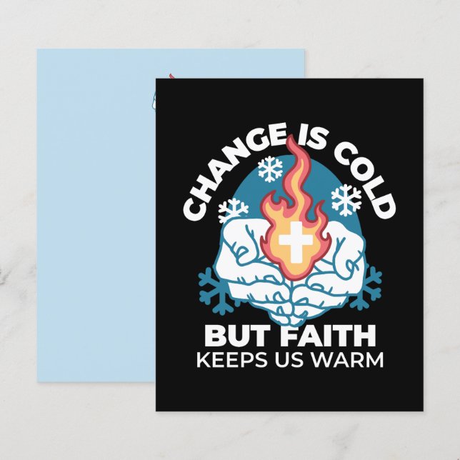 Mudança a frio, fogo de fé - cristão motivacional (Frente/Verso)