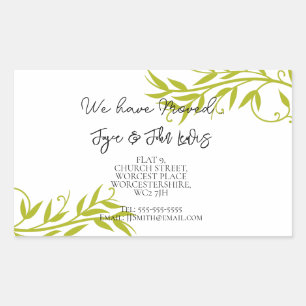 Mudança da etiqueta de endereço