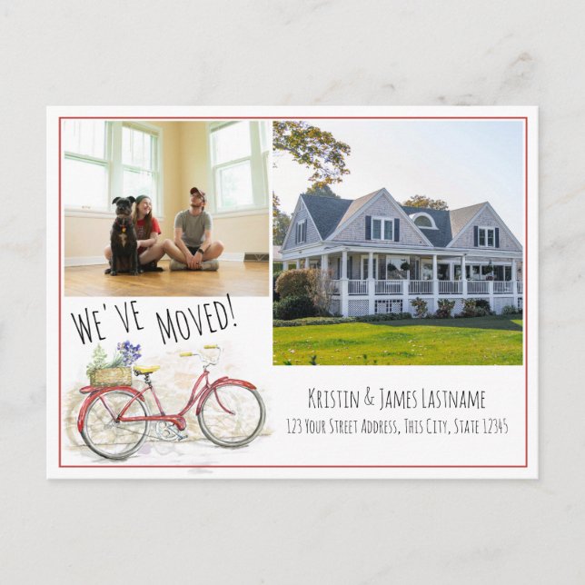 Mudança de Bicicleta de Endereço com Anúncio de Fo (Frente)