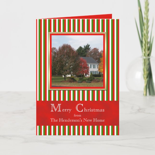 Mudança de endereço Cartão de Natal de Foto (Frente)