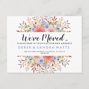 Mudança de endereço Cartão postal fotográfico movi