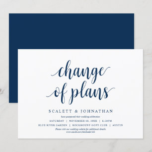 Mudança de planos, cartão de mudança de data de ca