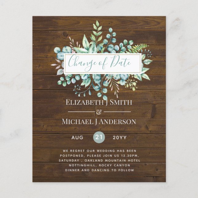 Mudança de Planos Data Evento de Greenery de Madei (Frente)