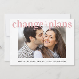 Mudança de Planos Foto Rosa Anúncio de Adiamento d