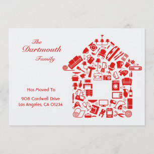 Mudança do anúncio liso do cartão de endereço