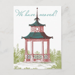 Mudança do pagode de cartões de endereço